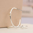 Silver Plated Hoops With Star Earrings