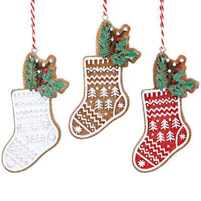 Gingerbread Stocking Hanging Decoration