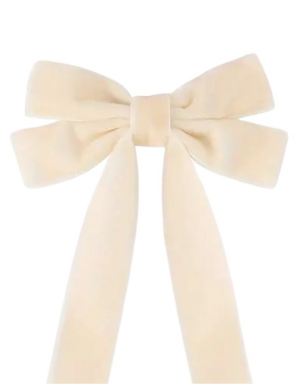 Cream Velvet Bows - Set of Two