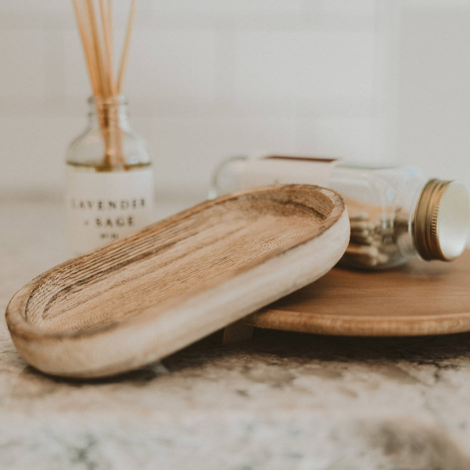 Small Rustic Wood Tray - Home Decor & Gifts