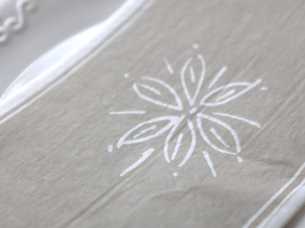 Napkins With Flower - Taupe