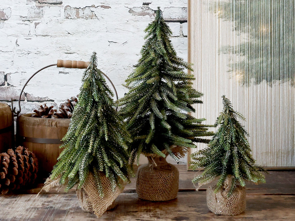 Fleur Nordic Pine Tree With Gold Glitter