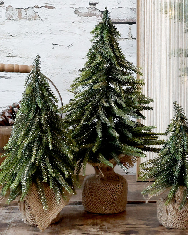 Fleur Nordic Pine Tree With Gold Glitter