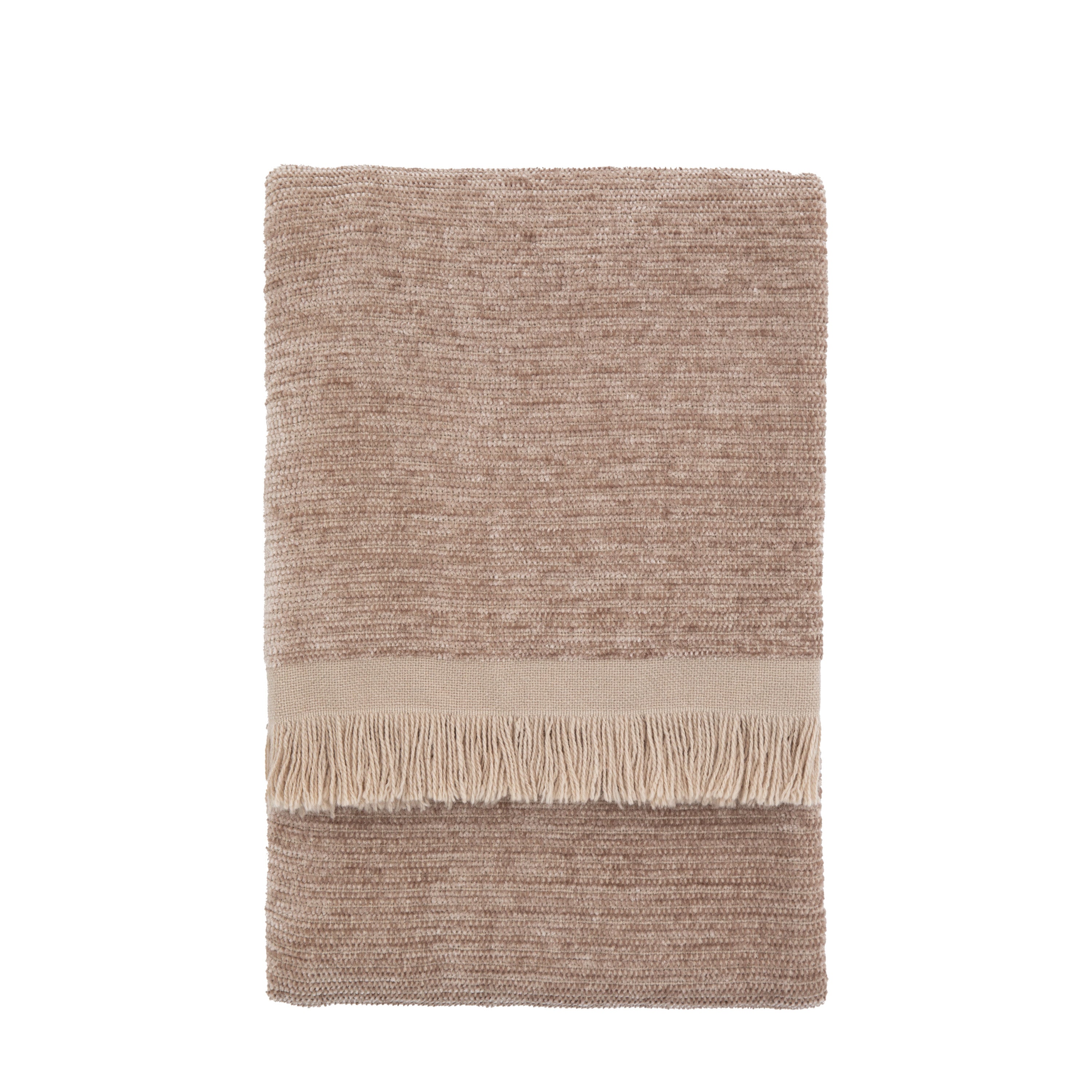 Neutral Willow Chenille Throw Natural