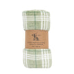 Sage Green Checkmate Rolled Fleece Sage