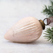 Alba Peach Glass Hanging Decoration - Medium Pinecone Bauble