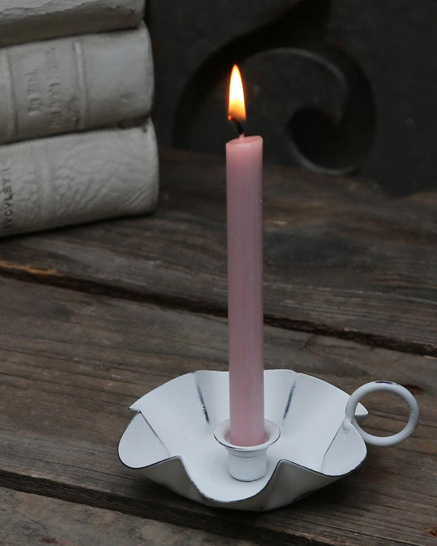 Antique White Slim Taper Candle Holder