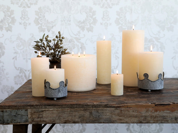 Rustic Pillar Candle - Cream