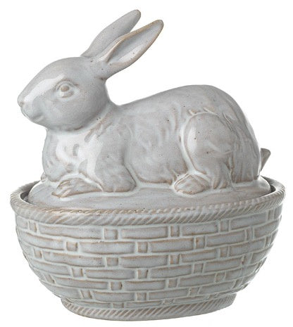 Porcelain Rabbit In Basket