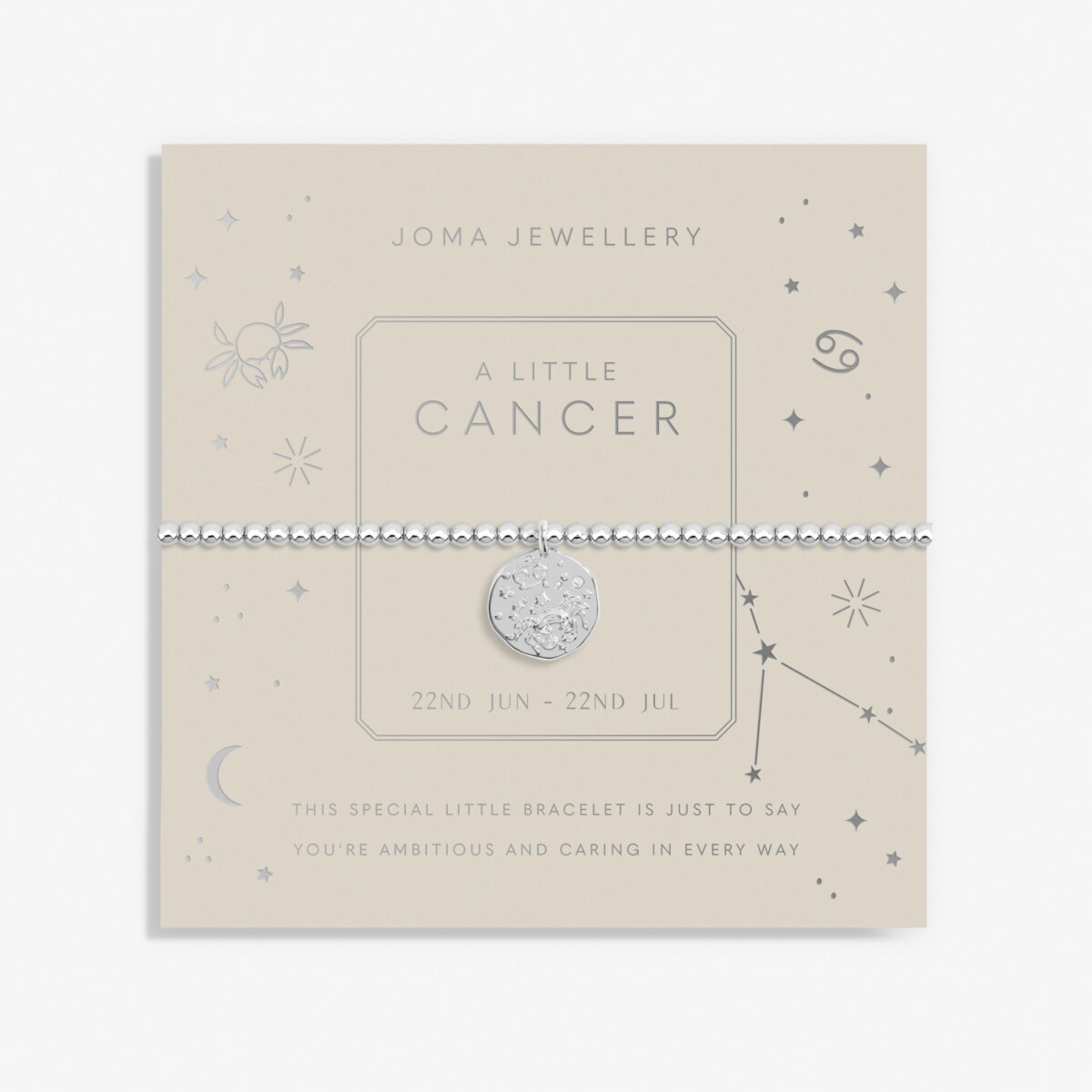 Joma Jewellery - A Little Bracelet Star Sign Cancer