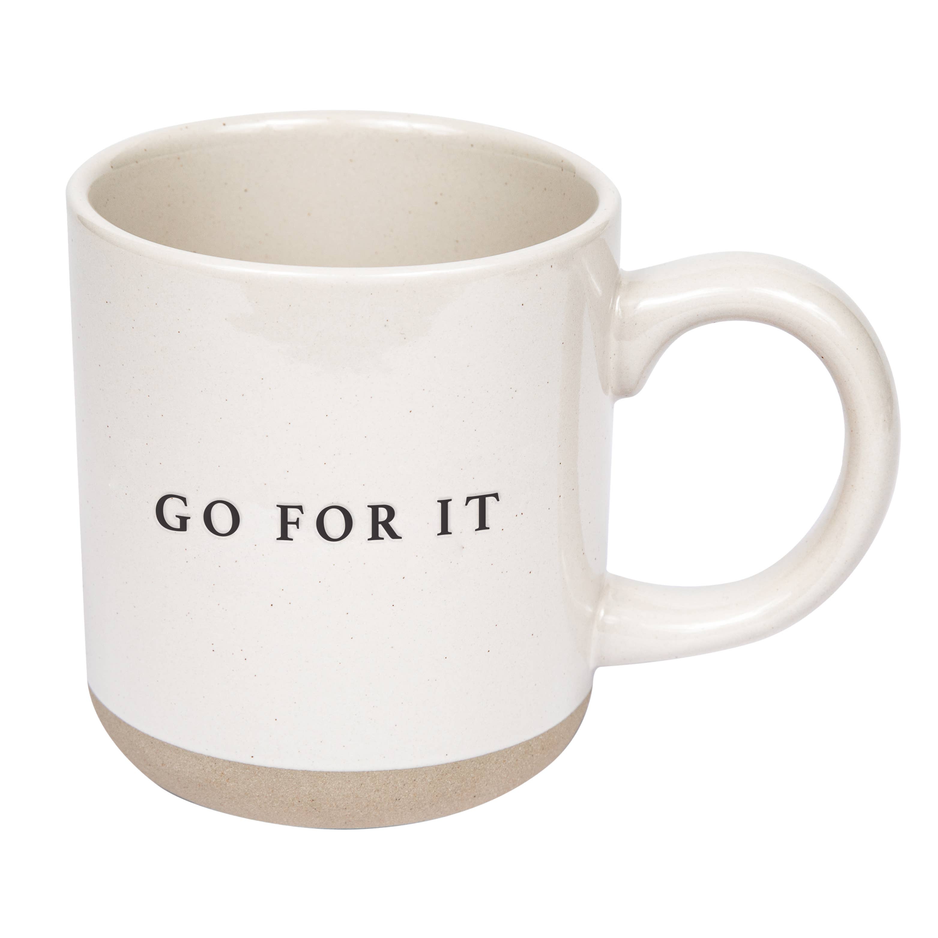 Sweet Water Decor - Cream Glazed Ceramic Mug - Go For It