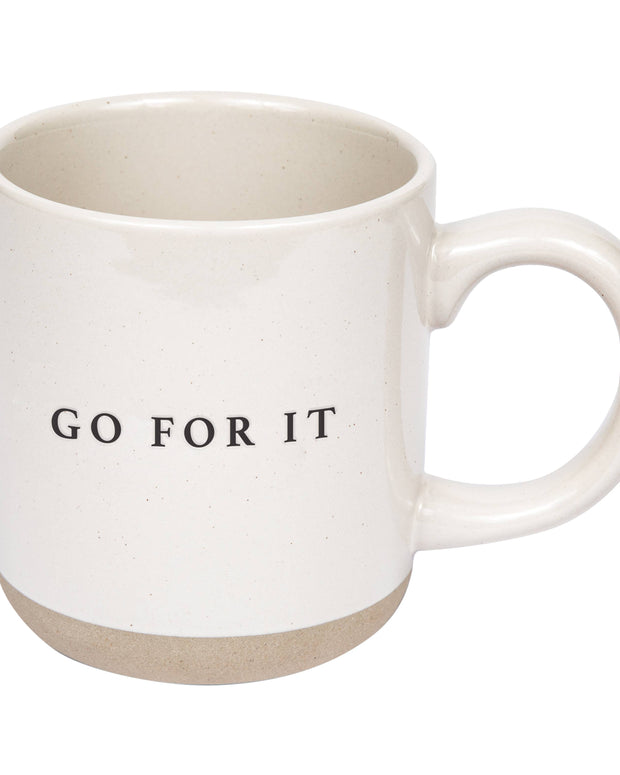 Sweet Water Decor - Cream Glazed Ceramic Mug - Go For It