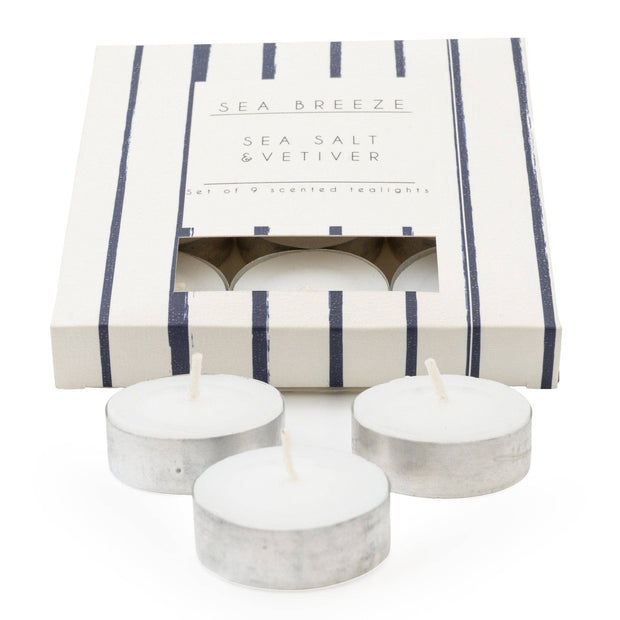 Set of 9 Tealights - Harbour Stripe