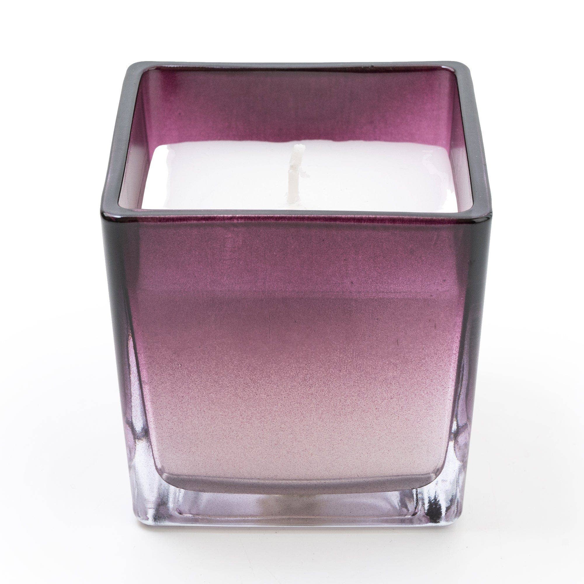 Plum Ombre Small Glass Candle - Sakura Blossom Scent