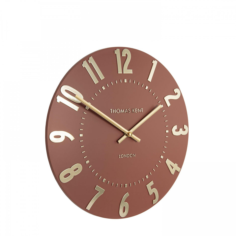 Thomas Kent 12" Mulberry Wall Clock - Auburn Terracotta