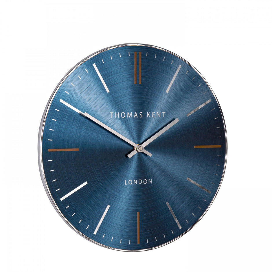 Thomas Kent 14" Bistro Wall Clock Sapphire Blue