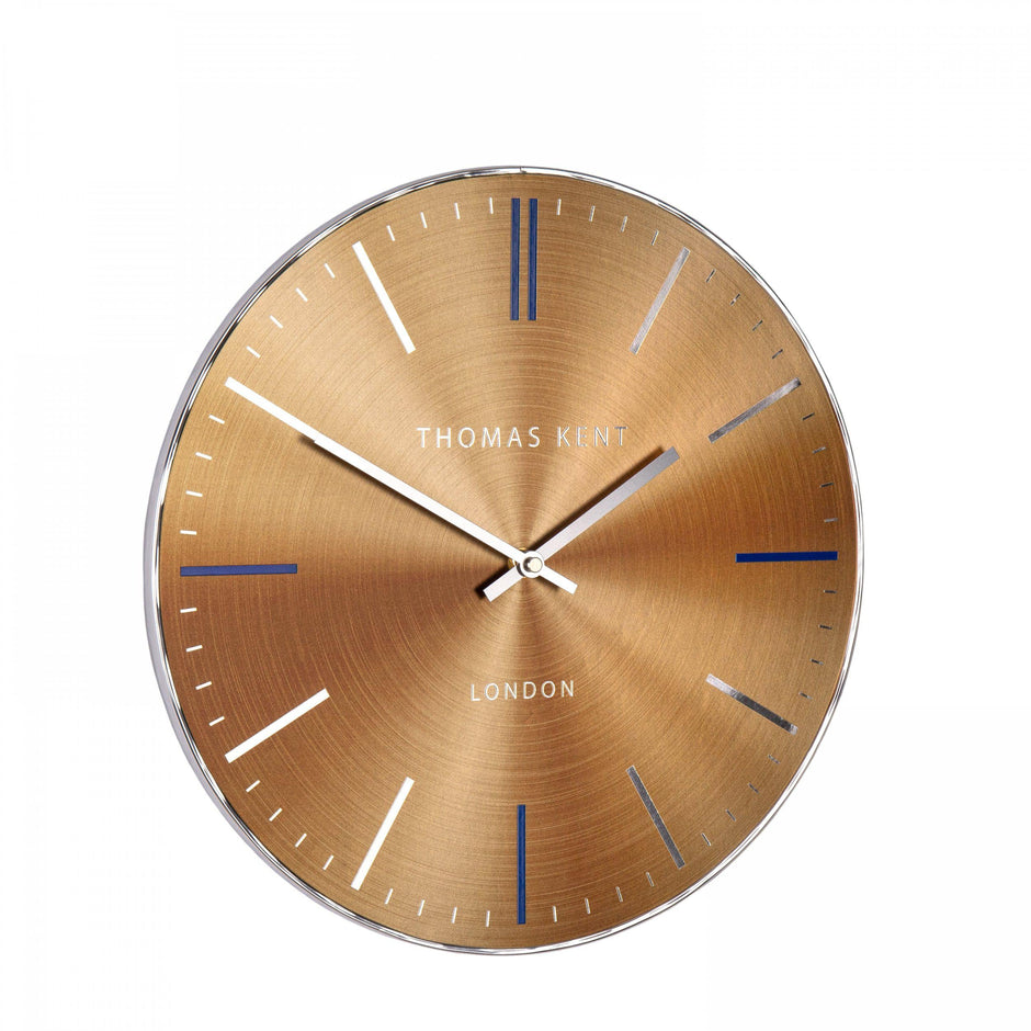 Thomas Kent 14" Bistro Wall Clock Amber Brown