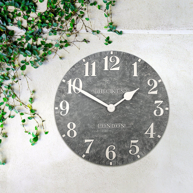 Thomas Kent 20" Outdoor Arabic Wall Clock Cement