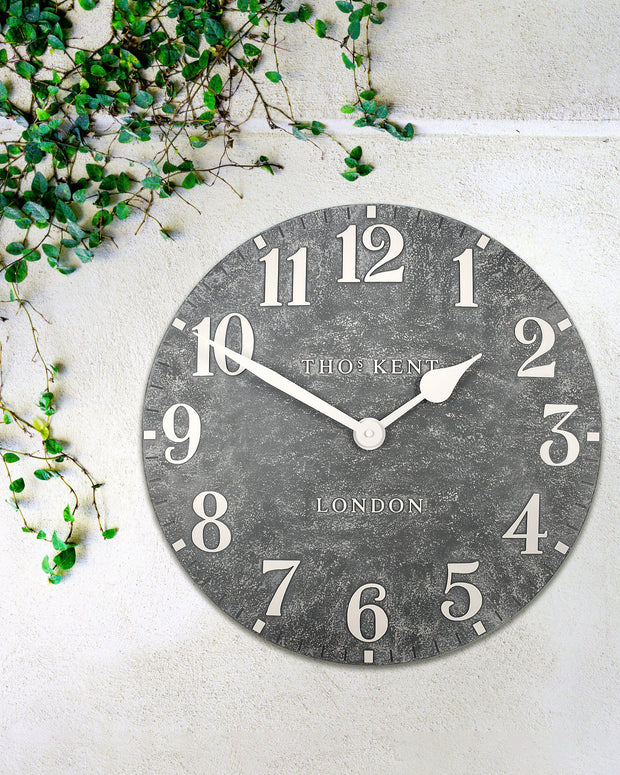 Thomas Kent 20" Outdoor Arabic Wall Clock Cement