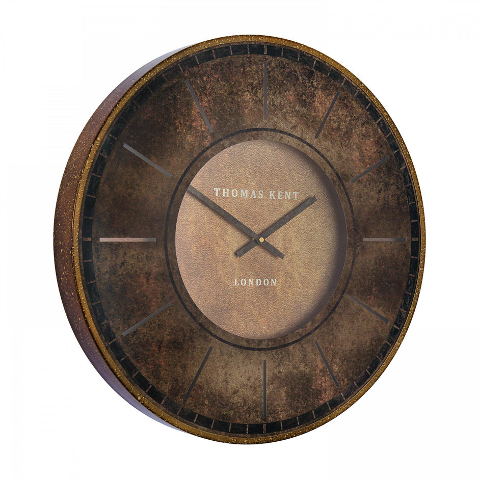 Thomas Kent 21" Florentine Wall Clock Leather