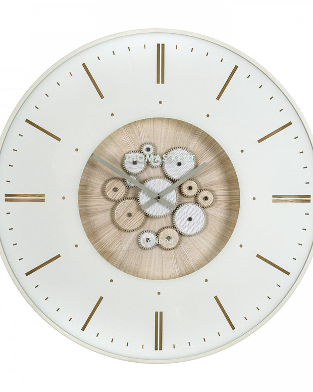 Thomas Kent 21" Clocksmith Wall Clock Cog Ivory