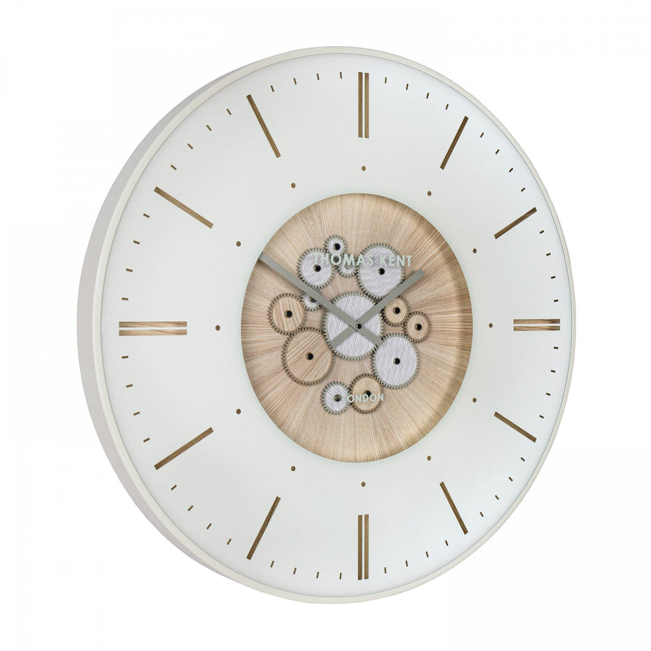 Thomas Kent 21" Clocksmith Wall Clock Cog Ivory