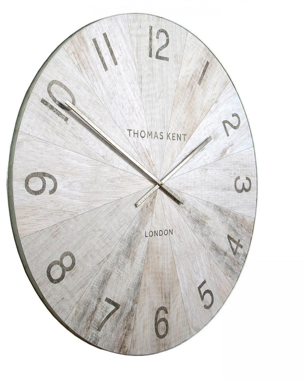 Thomas Kent 45" Wharf Wall Clock Pickled Oak