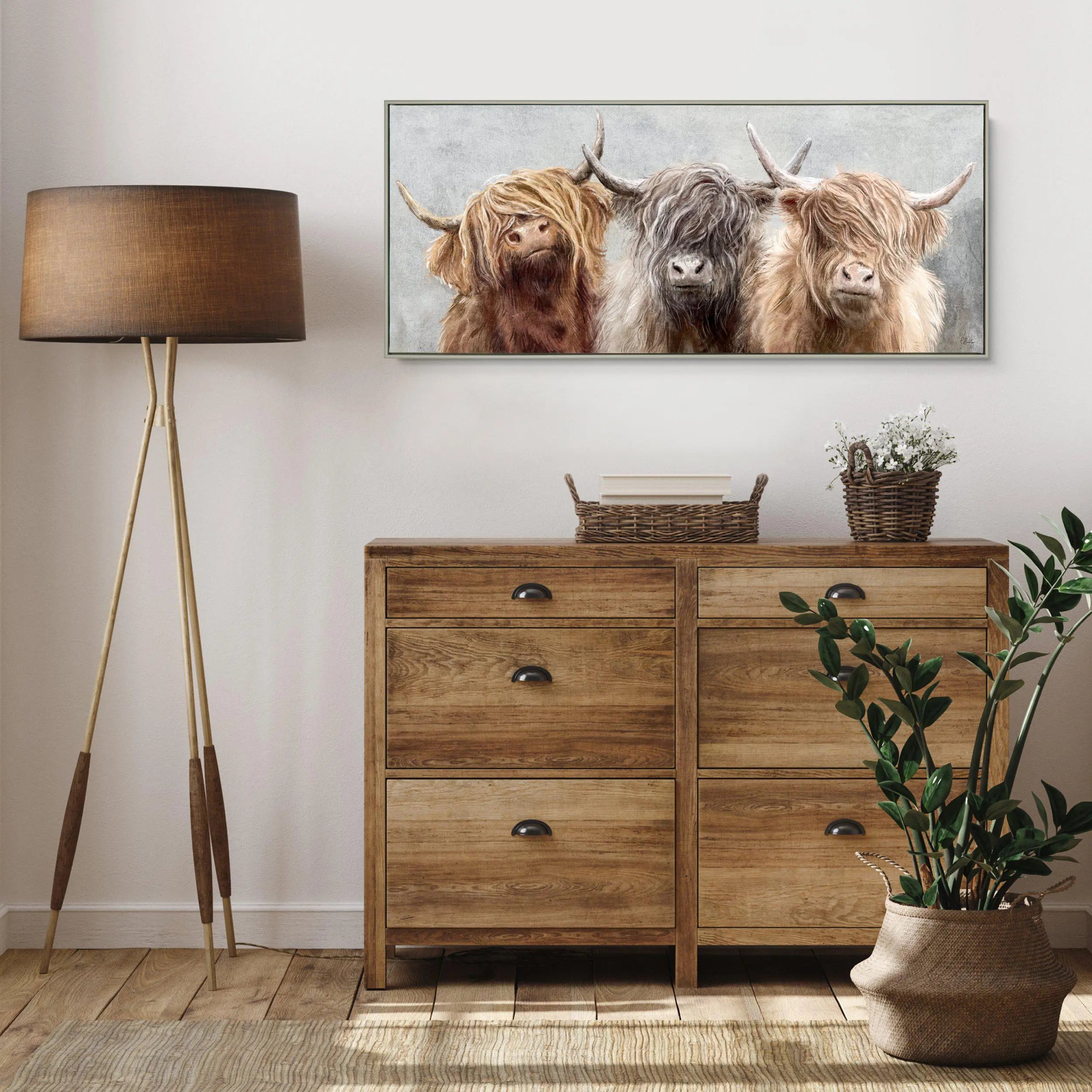 Art Marketing - Canvas Framed Print, Three of a Kind Small