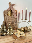 Antique Brass Dinner Candlestick Holder Arch Wreath With Tray