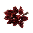 Faux Foliage - Red Glitter Pine Cone Pick