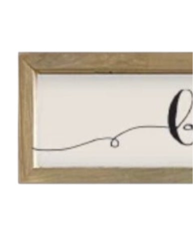 Wooden Rustic Long Framed Sign: Bless This Nest