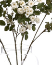 Faux Foliage, Classic White Meadow Rambling Rose Stem