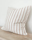 Esmee Clay Brown Amd White Stripe Print Cushion Cover - 45cm x 45cm