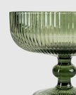 Stemmed Champagne Saucer Glass - Green