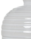 Neutral Ribbed Ceramic Tall Lamp