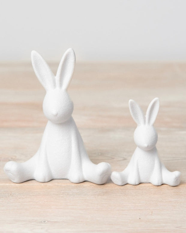 White Ceramic Sitting Bunny Rabbit