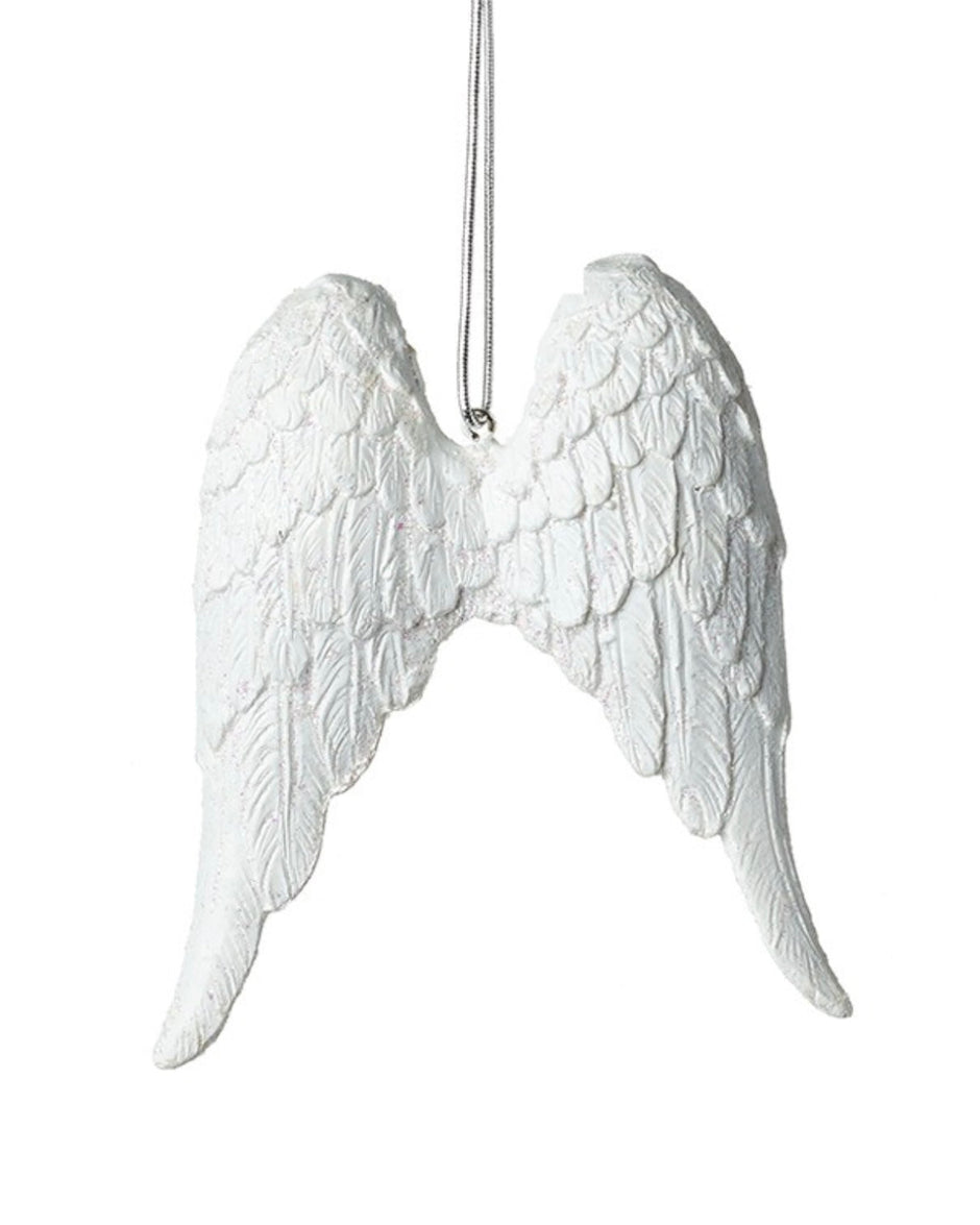 White Ceramic Hanging Angel Wings