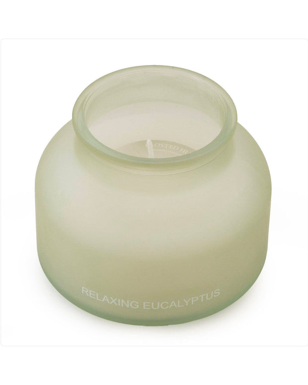 Small Candle Relaxing Eucalyptus Scent - Frosted Green