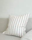 Esmee Clay Brown Amd White Stripe Print Cushion Cover - 45cm x 45cm