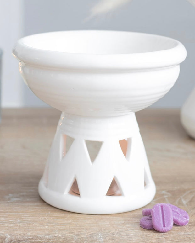 White Deep Bowl Wax Melt Oil Burner