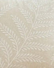 Cream Fern Embroidered Cushion Cover