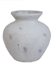 Large Darcy Antique White Stone Concrete Vase