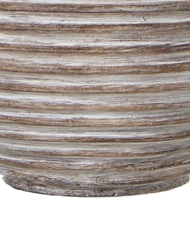 Saturn Ribbed Natural Pillar Lamp