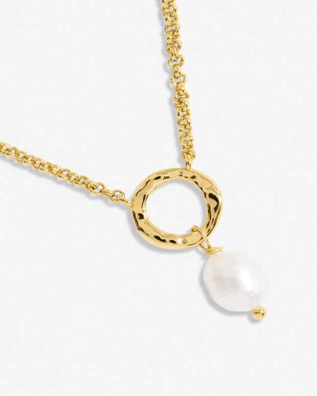 Joma Jewellery - Solaria Baroque Pearl CZ Necklace Gold Plated