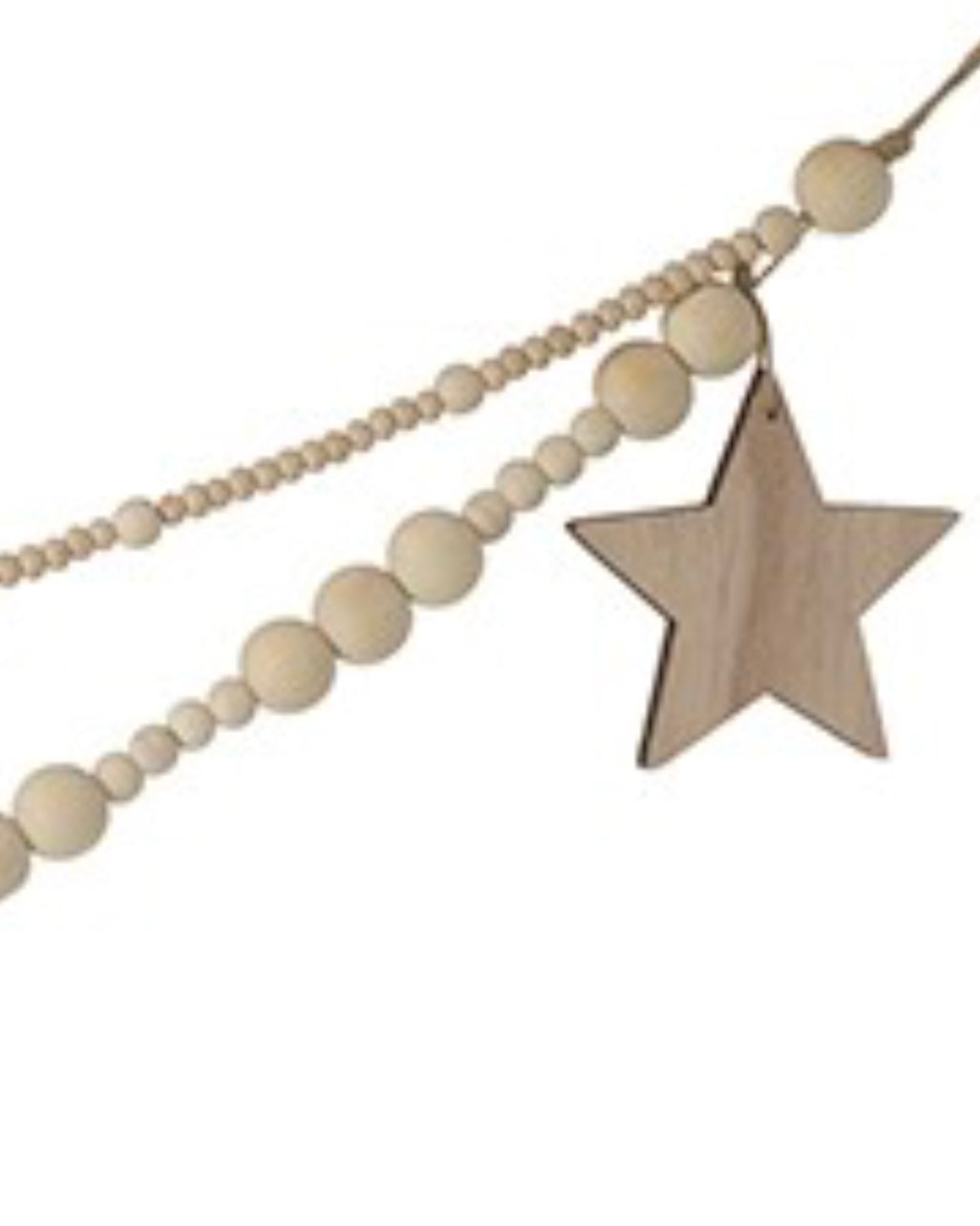 Wooden Beaded Star Garland