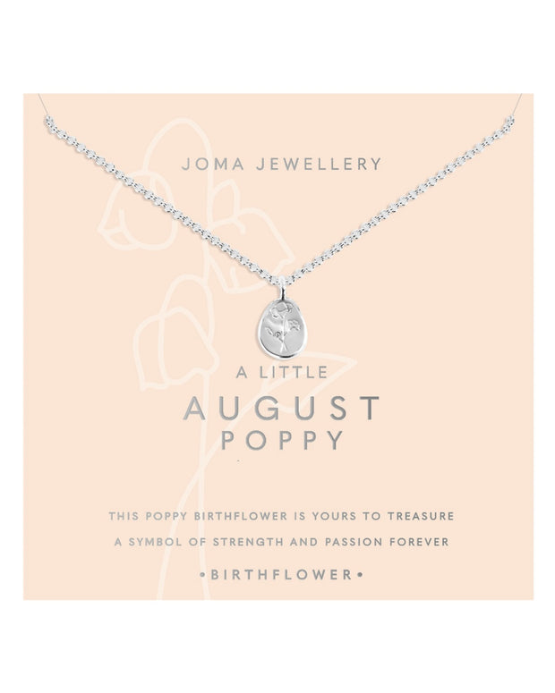 Joma Jewellery - A Little Birthflower Necklace August