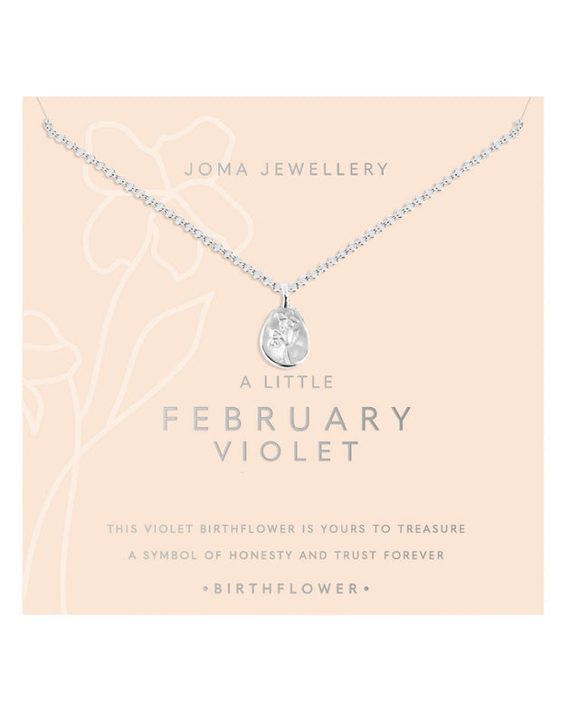 Joma Jewellery - A Little Birthflower Necklace February