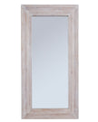 Harewood Extra Large Washed Wood Rectangle Window Framed Mirror