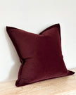 Emma Plum Burgundy Velvet Cushion Cover 45cm x 45cm