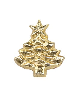 Brass Christmas Tree Candle Pin